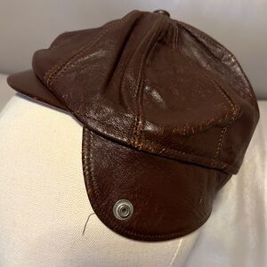 Eton brown leather Hat with Lining